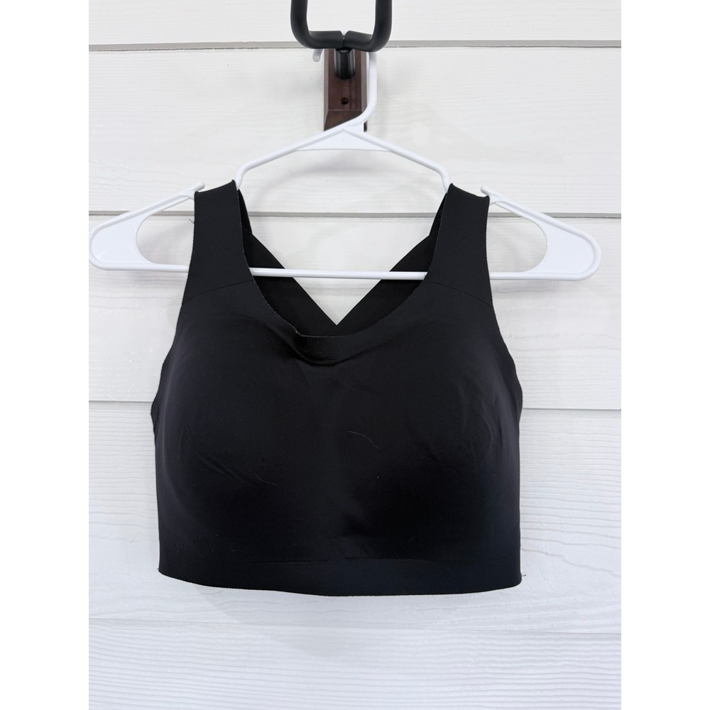 A- 94- Lululemon AirSupport Bra Black High Support Sports Bra 32E Cross Back